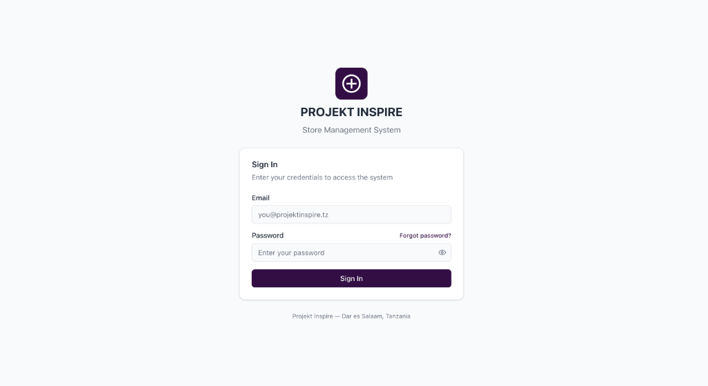Projekt Inspire Store